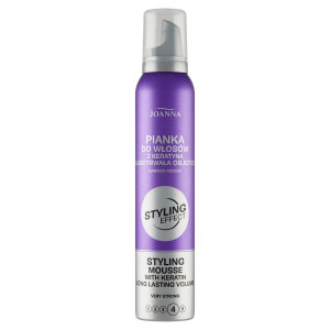 Joanna Styling Effect pianka do włosów z keratyną bardzo mocna 150ml