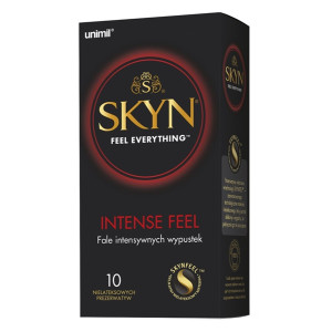 Unimil Skyn Intense Feel nielateksowe prezerwatywy z wypustkami 10szt