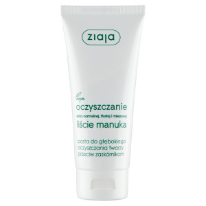 Ziaja Liście Manuka Oczyszczanie pasta do głębokiego oczyszczania twarzy przeciw zaskórniakom 75ml