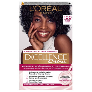 L'Oreal Paris Excellence Creme farba do włosów 100 Czerń