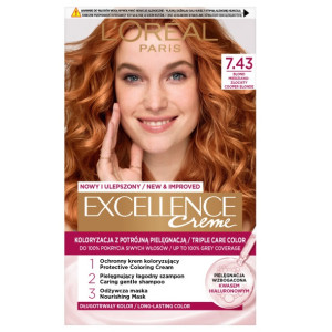 L'Oreal Paris Excellence Creme farba do włosów 7.43 Blond Miedziano-Złocisty