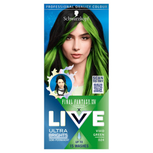 Schwarzkopf Live Ultra Brights X Final Fantasy XIV Online farba do włosów 024 Vivid Green