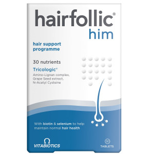 VITABIOTICS Hairfollic Him suplement diety wspierający zdrowe włosy - 30 tabletek