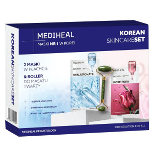 Mediheal Korean Skincare Set zestaw maski w płachcie 2x24ml + roller do masażu twarzy