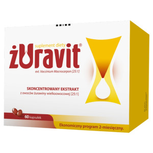 Żuravit Suplement diety na infekcje dróg moczowych 60 kapsułek