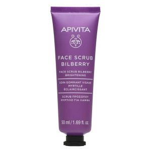 Apivita Face Scrub Bilberry Brightening delikatny peeling rozświetlający do twarzy Borówka 50ml