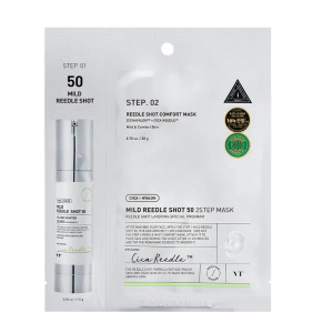 VT Cosmetics Mild Reedle Shot 50 2Step Mask dwuetapowy zabieg z technologią mikroigieł 21.5g