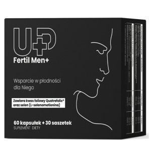 UP Health Pharma Fertil Men+ suplement diety dla wsparcia płodności mężczyzn 60 kapsułek + 30 saszetek