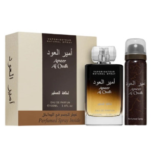 LATTAFA DUO Ameer AL OUDH (M/W) + Perfumed Spray woda perfumowana spray 100 ml