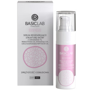BasicLab COSMETOLOGY Serum Regenerujące Strukturę Skóry Z Ceramidami 1% I Kompleksem Peptydów 5% - 50 ml