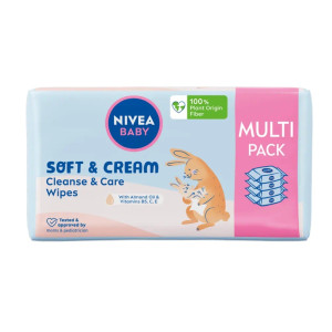 Nivea Baby Soft Cream chusteczki biodegradowalne 4x57szt