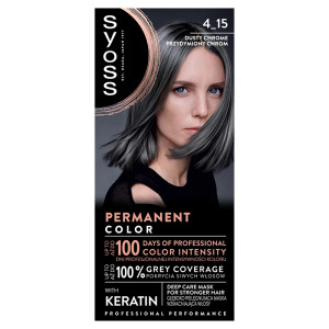 Syoss Permanent Color farba do włosów 4_15 Przydymiony Chrom