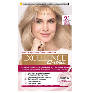 L'Oreal Paris Excellence Creme farba do włosów 9.1 Bardzo Jasny Blond Popielaty