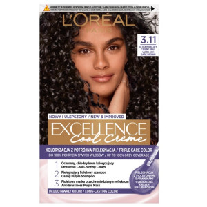 L'Oreal Paris Excellence Cool Creme farba do włosów 3.11 Ultrapopielaty Ciemny Brąz