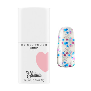 Elisium Colour UV Gel Polish lakier hybrydowy 098 Crazy Conffetti 9g