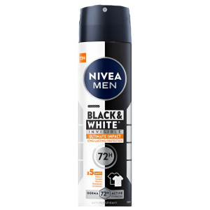 Nivea Men Black&White Invisible Ultimate Impact antyperspirant spray 150ml