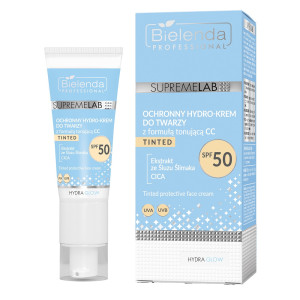 BIELENDA Professional SupremeLab Hydra Glow ochronny hydro-krem do twarzy z formułą tonującą CC SPF50 - 40ml