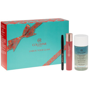 COLLISTAR SET (Twist Balmy Gloss - ROSE 216 + MINI Professional EYE Pencil + Two-Phase Eye-Lip Make-Up Remover Solution ) kosmetyk do ust 0,8 g