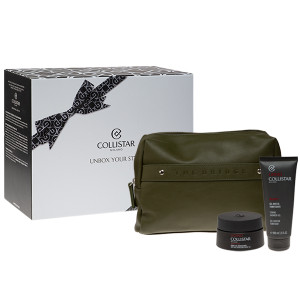 COLLISTAR SET (Uomo Energizing Anti-Aging Cream GEL + Toning Shower GEL + Pouch) żel pod prysznic 50 ml