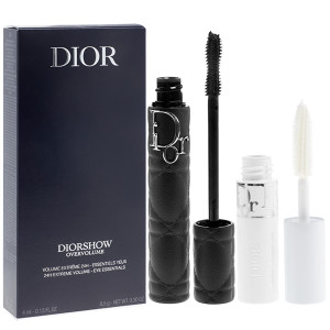 DIOR SET (Diorshow Overvolume Mascara 090 FOR FULL Lashes + MINI 4D Maximizer Primer ) tusz do rzęs 6 g
