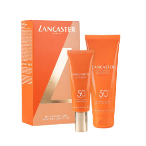 Lancaster Sun Care zestaw łagodzący balsam do ciała SPF50 125ml + kojąca emulsja do twarzy SPF50 50ml