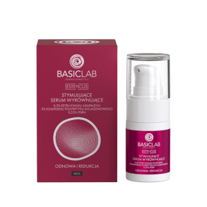 BASICLAB Dermocosmetics Stymulujące Serum Wyrównujące, 0,3% Estru Kwasu Adapalenu, 5% Kompleksu Polipeptydu Kolagenowego , 0,25% PDRN Odnowa i Redukcj