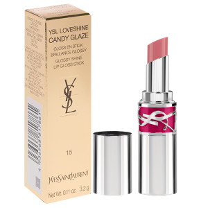 YSL Loveshine Candy Glaze LIP Gloss 15 Showcasing NUDE kosmetyk do ust 3,2 g