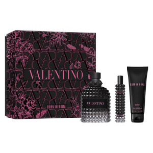 Valentino Uomo Born in Roma zestaw woda toaletowa spray 100ml + żel pod prysznic 75ml + woda toaletowa spray 15ml