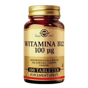 SOLGAR Witamina B12 Naturalna 100 µg - 100 Tabletek