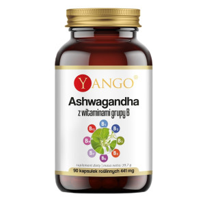 Yango Ashwagandha z witaminami z grupy B suplement diety 90 kapsułek