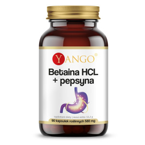 Yango Betaina HCL + Pepsyna suplement diety 90 kapsułek