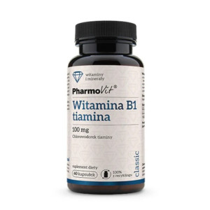 Pharmovit Witamina B1 Tiamina 100 mg suplement diety 60 kapsułek
