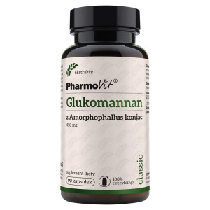 Pharmovit Glukomannan z Amorphophallus konjac 450 mg suplement diety 90 kapsułek
