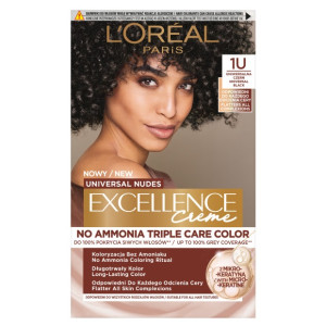 L'Oreal Paris Universal Nudes Excellence Creme pielęgnacyjny krem koloryzujący 1U Uniwersalna Czerń