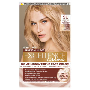 L'Oreal Paris Universal Nudes Excellence Creme pielęgnacyjny krem koloryzujący 9U Uniwersalny Bardzo Jasny Blond