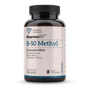 Pharmovit B-50 Methyl B-Complex Max+ suplement diety 120 kapsułek