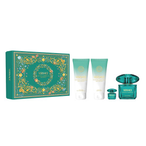 Versace Crystal Emerald zestaw woda perfumowana spray 90ml + żel pod prysznic 100ml + mleczko do ciała 100ml + miniatura wody perfumowanej spray 5ml