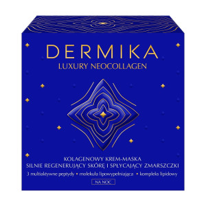Dermika Luxury Neocollagen kolagenowy krem-maska do silnej regeneracji skóry i spłycania zmarszczek na noc 50ml