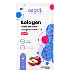 Osavi Kolagen Hydrolizowany typu I & III suplement diety Jabłko 22g