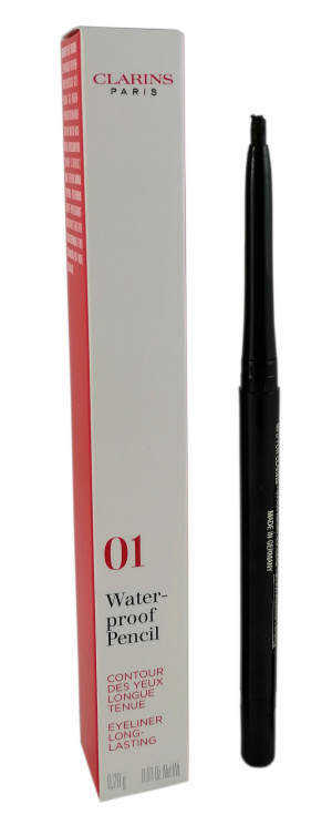 CLARINS WATERPROOF PENCIL 01 Black Tulip