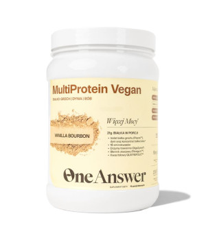 ONEANSWER MultiProtein Vegan Vanilla Bourbon Białko roślinne o smaku waniliowym 450 g