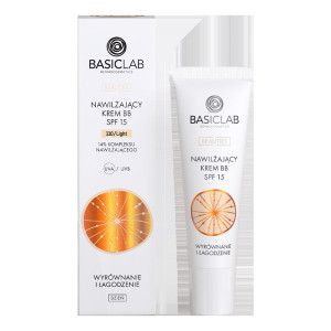 BASICLAB Beauties nawilżający krem BB spf 15, 14% kompleksu nawilżającego 110/light 33 ml