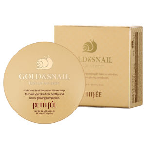 PETITFEE Gold&Snail Hydrogel Eye Patch Wygładzające hydrożelowe płatki pod oczy ze złotem i śluzem ślimaka 60szt.