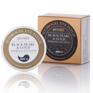 PETITFEE Black Pearl & Gold Hydrogel Eye Patch Wygładzające hydrożelowe płatki pod oczy ze złotem i wyciągiem z czarnej perły 60szt.