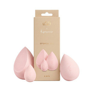 Lovro x SugarPowder Sponge Set zestaw 3 gąbeczek do makijażu