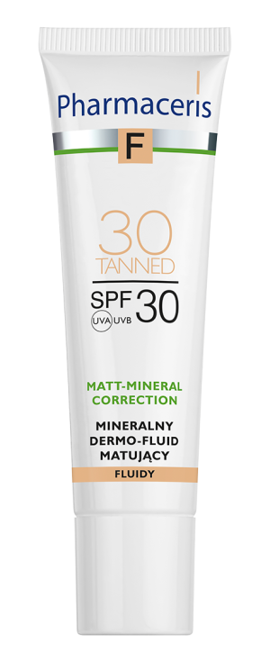 PHARMACERIS F MATT-MINERAL-CORRECTION Mineralny Dermo-Fluid Matujący SPF 30 TANNED 30 - 30 ml