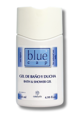 BLUE CAP Żel Do Mycia Zmniejsza i Eliminuje Złuszczanie Się Naskórka, Świąd, Pieczenie i Podrażnienia Skóry - 150 ml