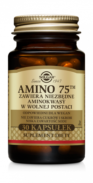 SOLGAR Amino 75 (Aminokwasy Egzogenne W Postaci Wolnej) - 30 Kapsułek