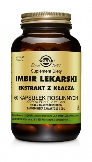 SOLGAR Imbir Lekarski S.P.S.D. Do Utrzymania Zdrowia Naczyń Krwionośnych - 60 Kapsułek