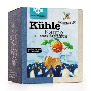 Kühle Kanne Orange-Basilikum Tee